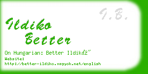 ildiko better business card